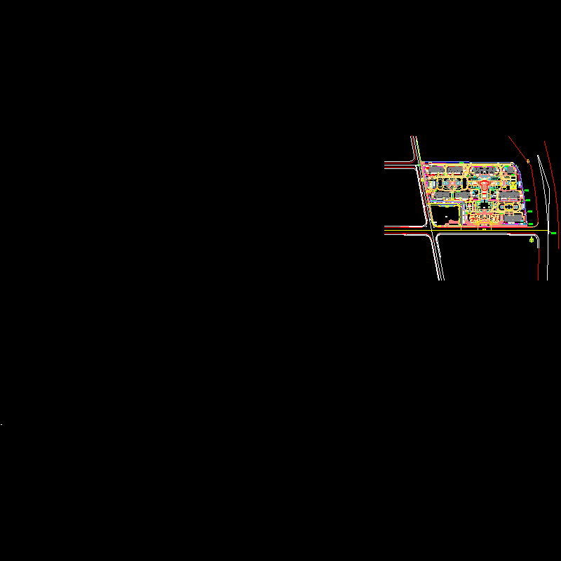 一张现代居住平面CAD施工图纸(dwg)