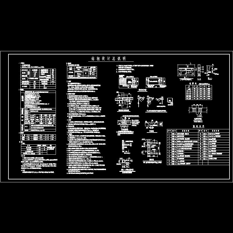 [CAD图]剪力墙住宅结构设计说明(dwg)