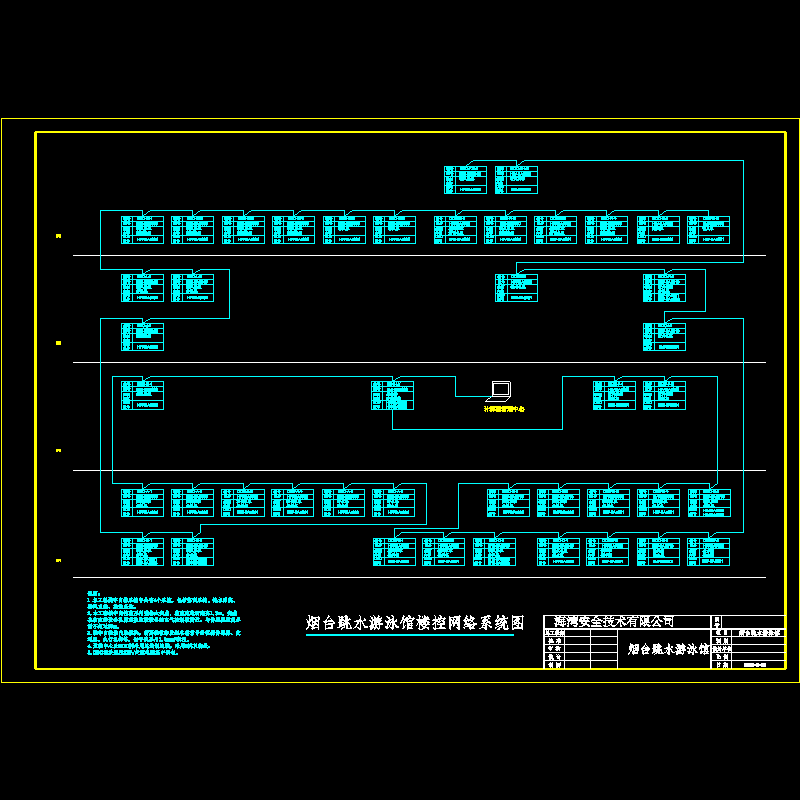 烟台跳水游泳馆楼控网络系统图.dwg