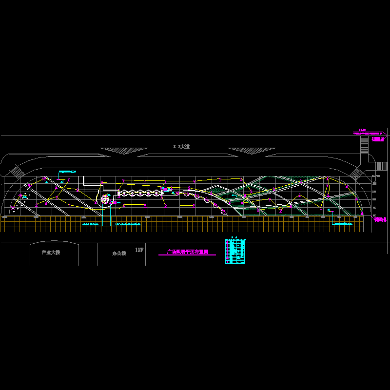 广场照明平面布置CAD图纸6(dwg)