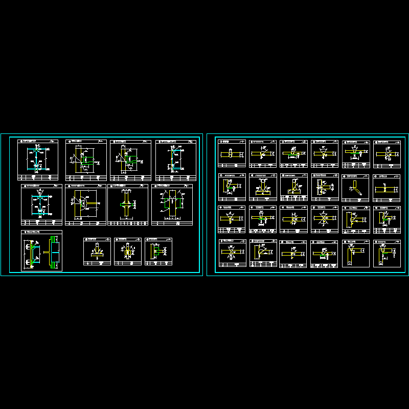 结构焊缝节点构造CAD详图纸(dwg)
