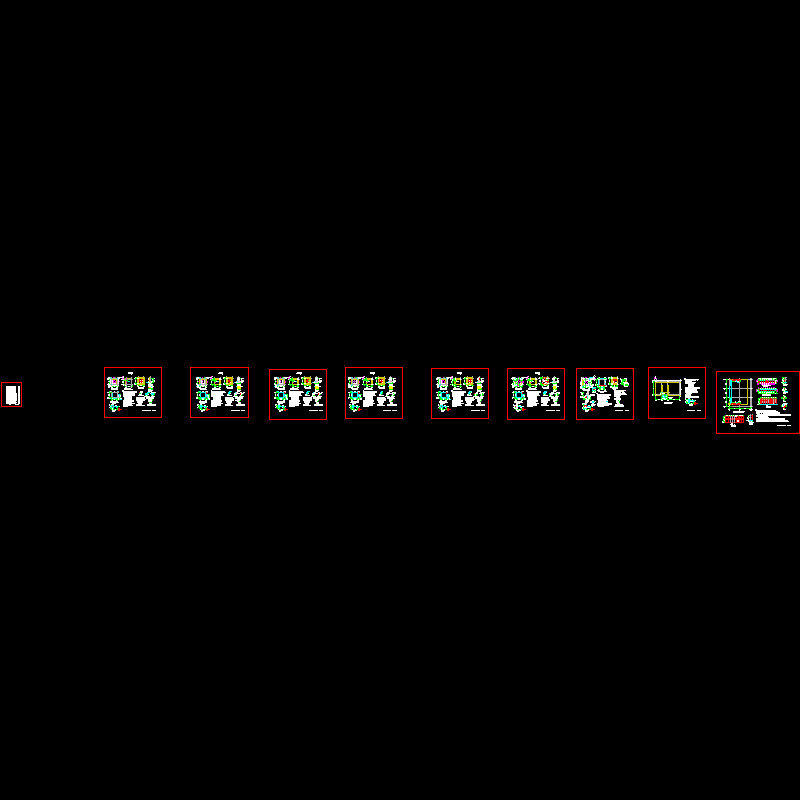 废水检测站结构CAD施工图纸(dwg)(7度抗震)(条形基础)(二级结构安全)