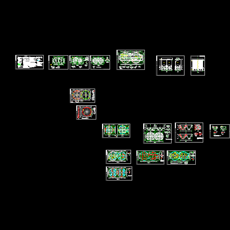 原煤仓结构CAD施工图纸(dwg)(6度抗震)(丙级桩基础)(二级结构安全)