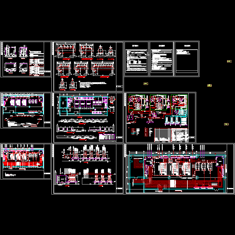 小区换热站全套设计CAD施工大样图(完整)(dwg)