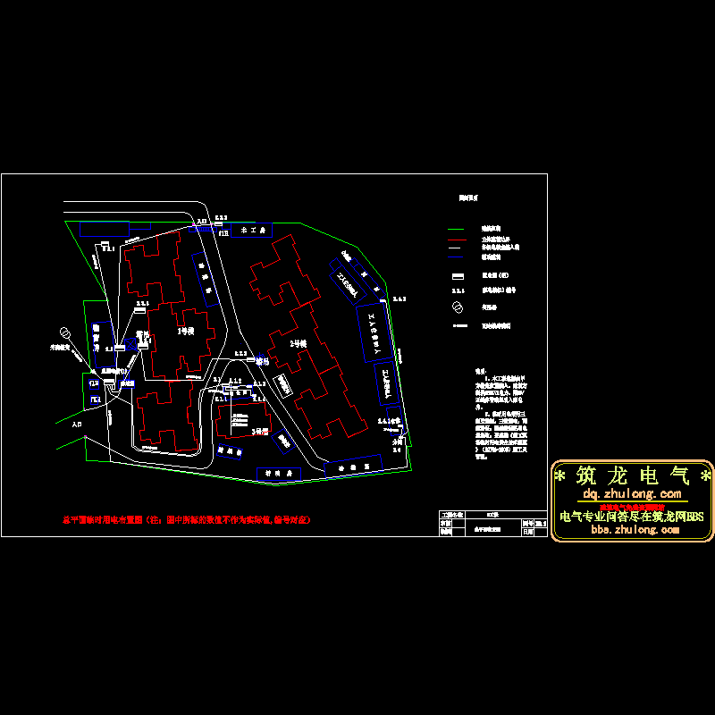 临时施工用电总平CAD图纸(表达方式)(dwg)