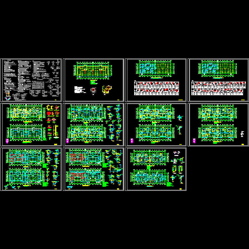 混凝土异型柱住宅结构CAD图纸(dwg)