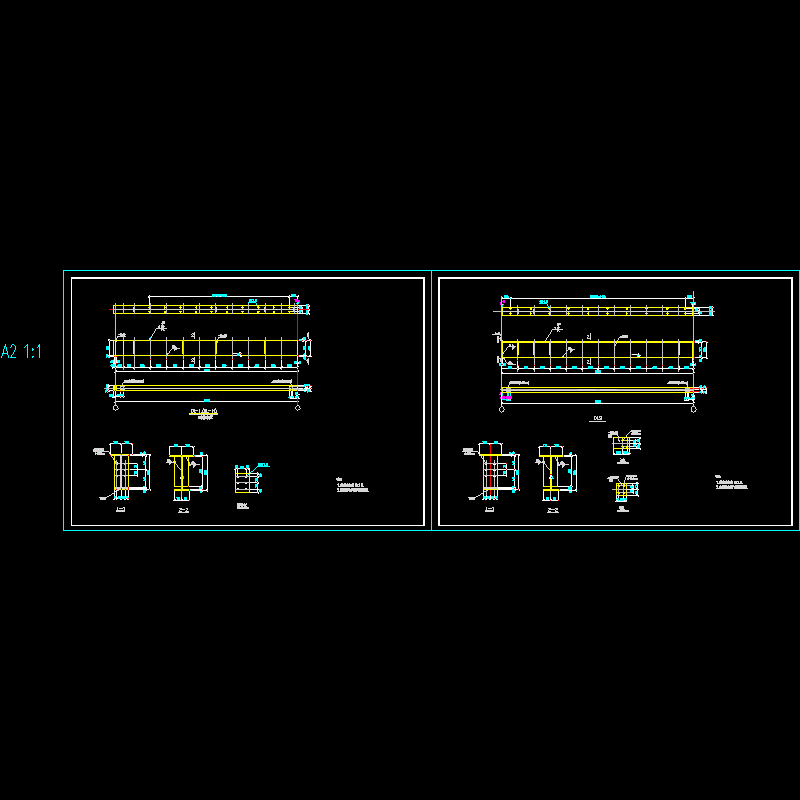 吊车梁构造CAD详图纸(dwg)