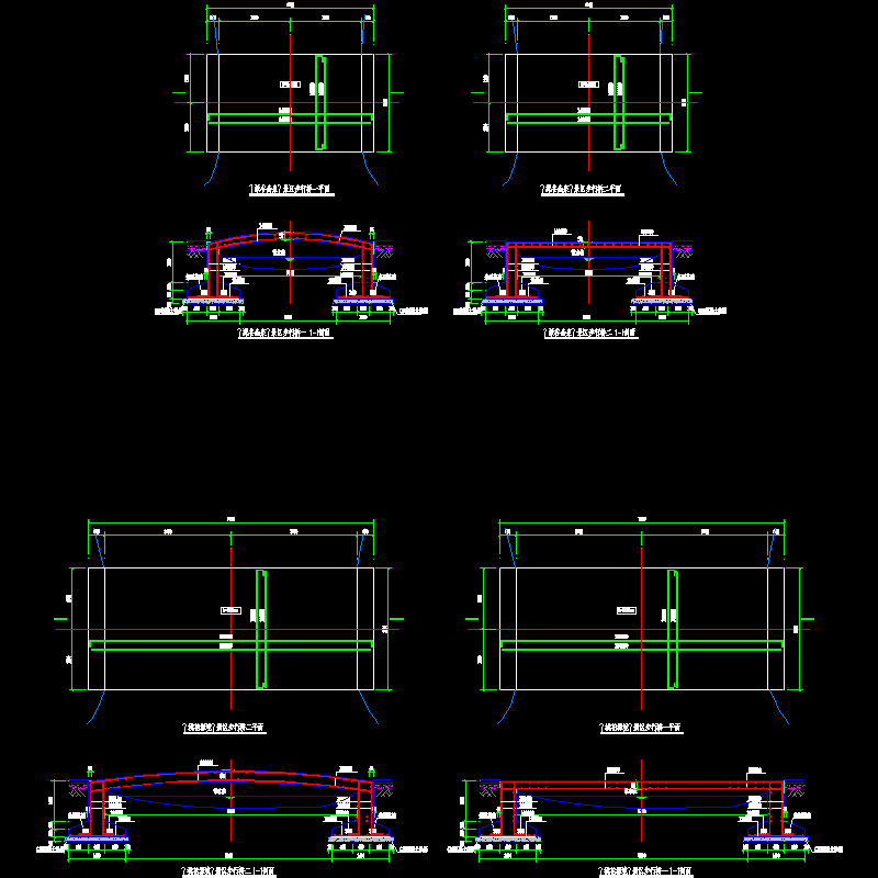 步行桥节点构造CAD详图纸(dwg)