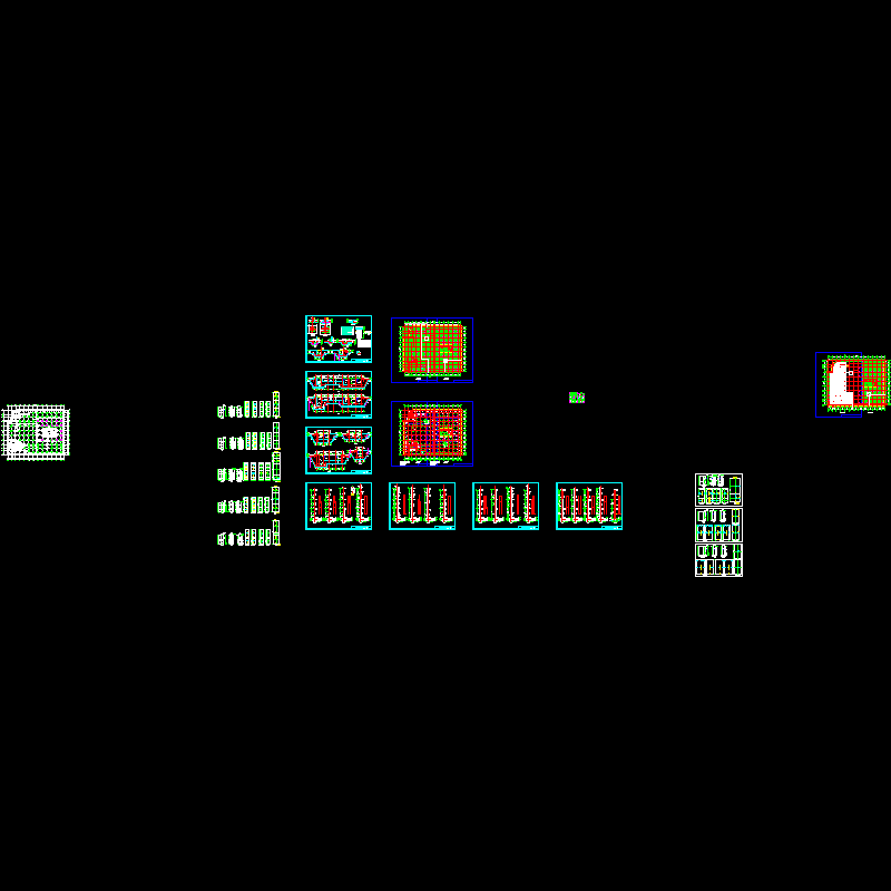 金融中心基础CAD施工图纸(钢筋混凝土结构)(dwg)