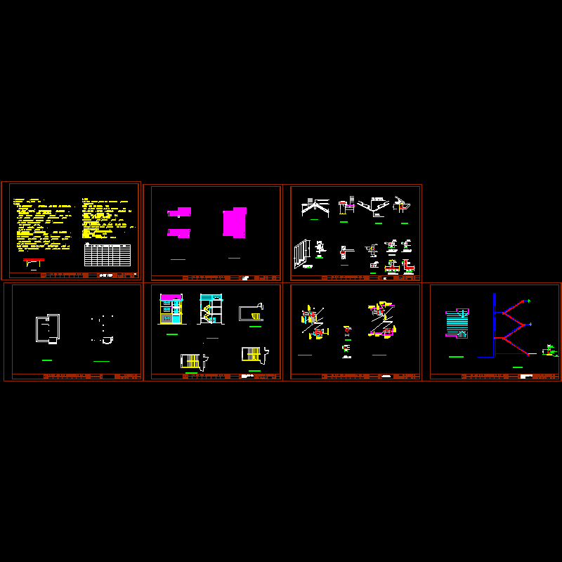 别墅建筑结构CAD图纸(dwg)