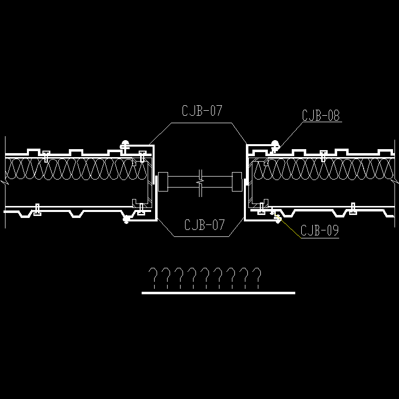 窗洞口左右节点构造CAD详图纸(dwg)