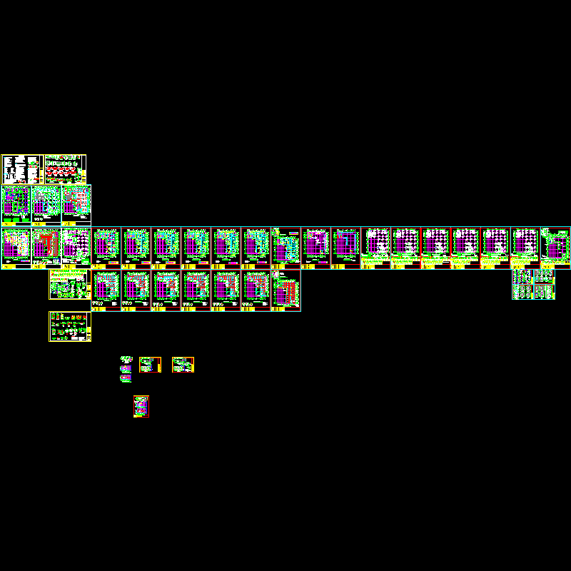 15层框架-剪力墙结构CAD施工图纸(dwg)(7度抗震)(乙级桩基础)