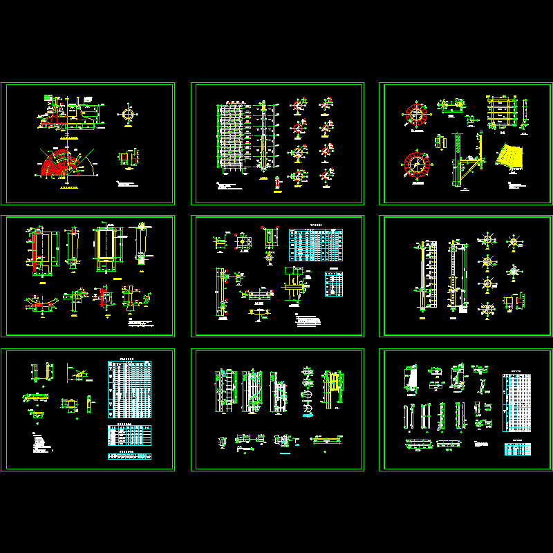 60米混凝土结构设计CAD施工图纸(dwg)