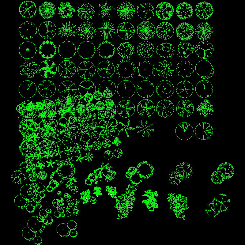 [CAD图]厂区植物配置设计(dwg)