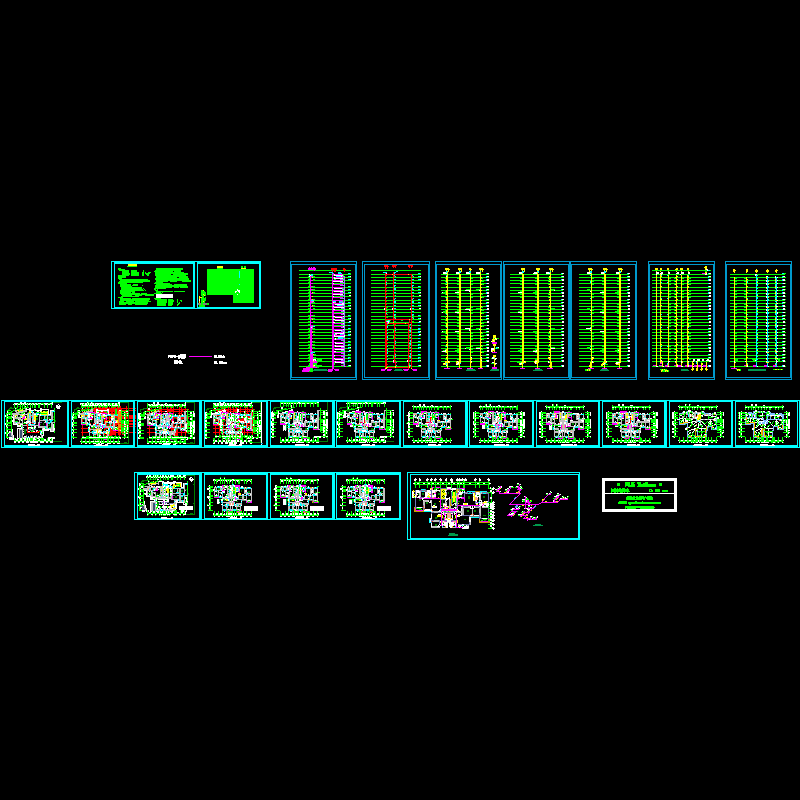 28层商住楼给排水消防全套CAD施工大样图(dwg)