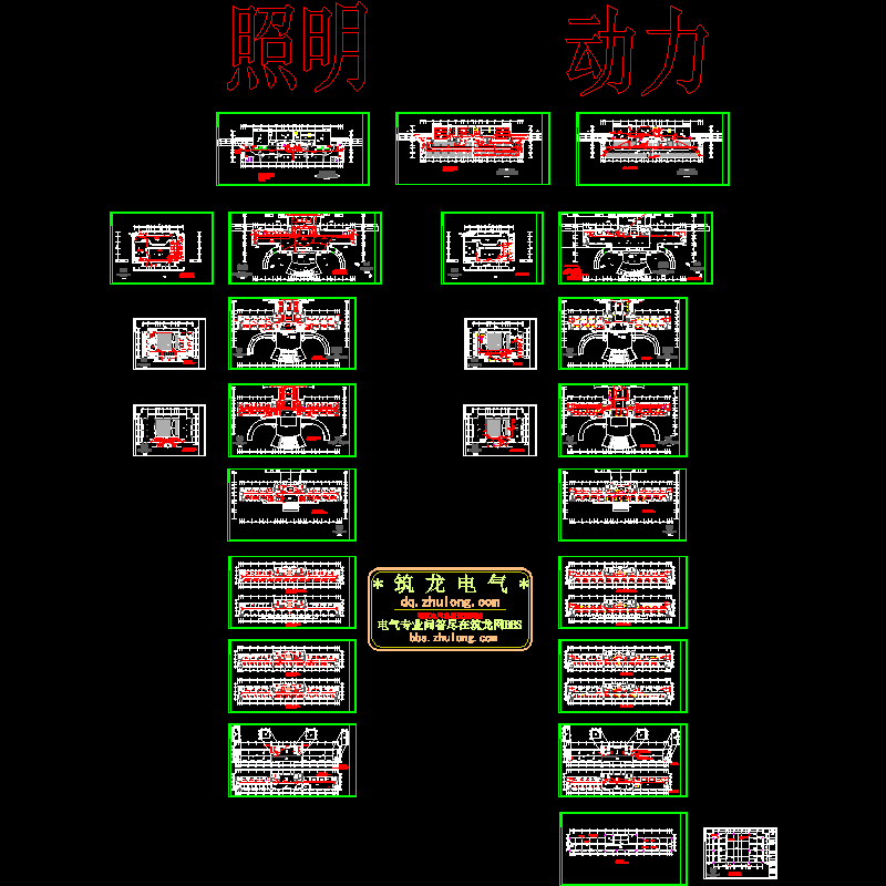 科技大厦强电平面CAD图纸(dwg)