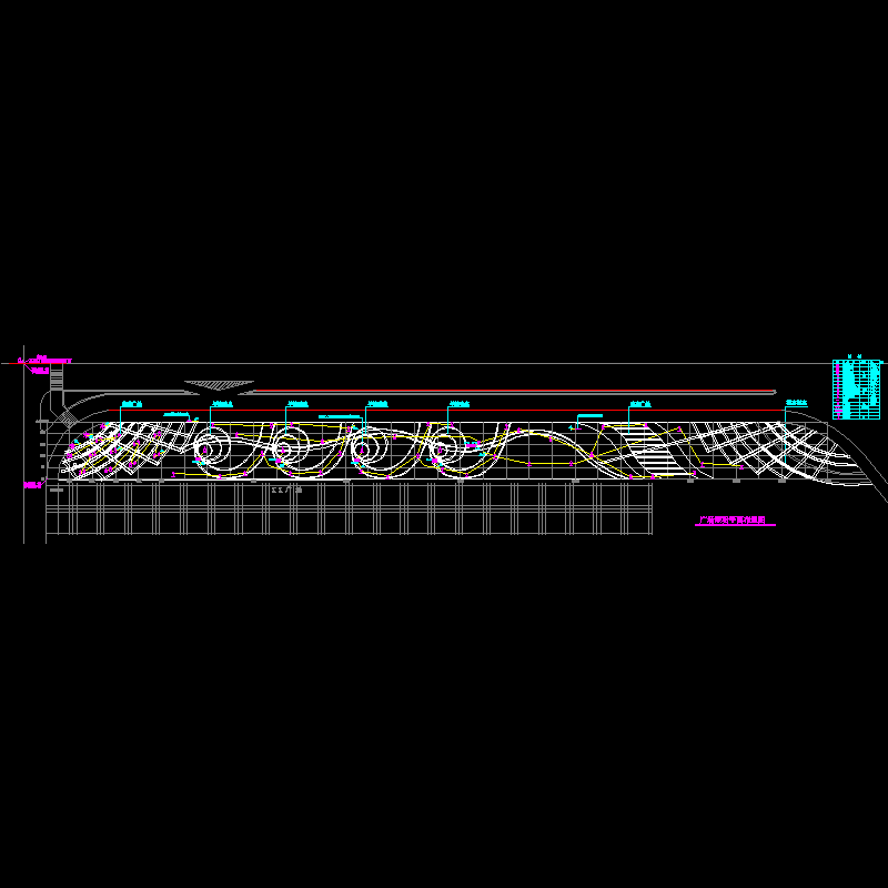 广场照明平面布置CAD图纸8(dwg)