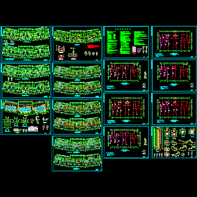 小高层剪力墙结构CAD施工图纸(dwg)