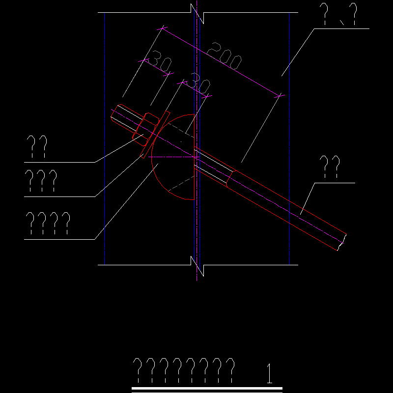 拉条支撑连接节点构造CAD详图纸（1）(dwg)