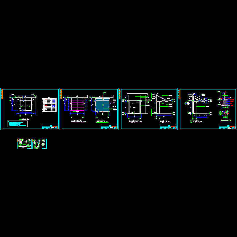 钢结构雨棚施工图纸 - 1