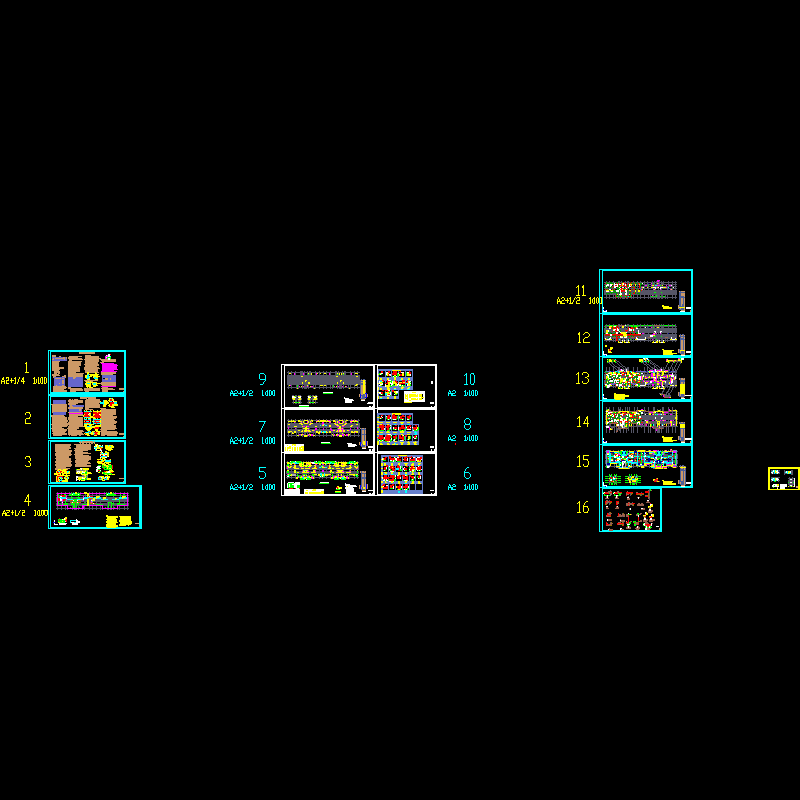 7度区17层剪力墙住宅结构CAD施工图纸(dwg)(7度抗震)(乙级筏形基础)