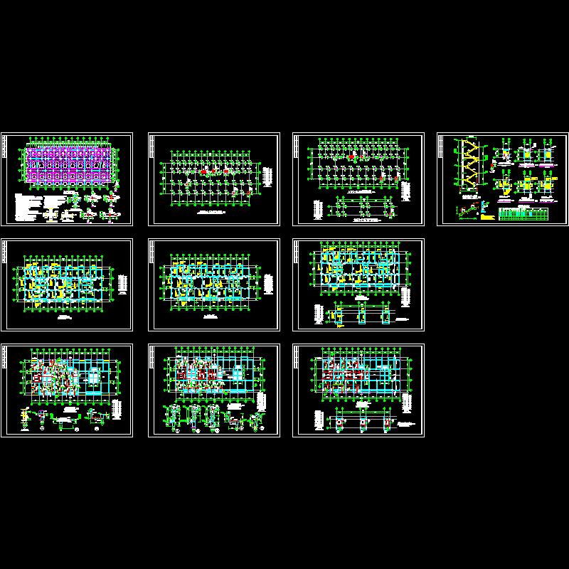 地区县住宅楼结构CAD图纸(dwg)