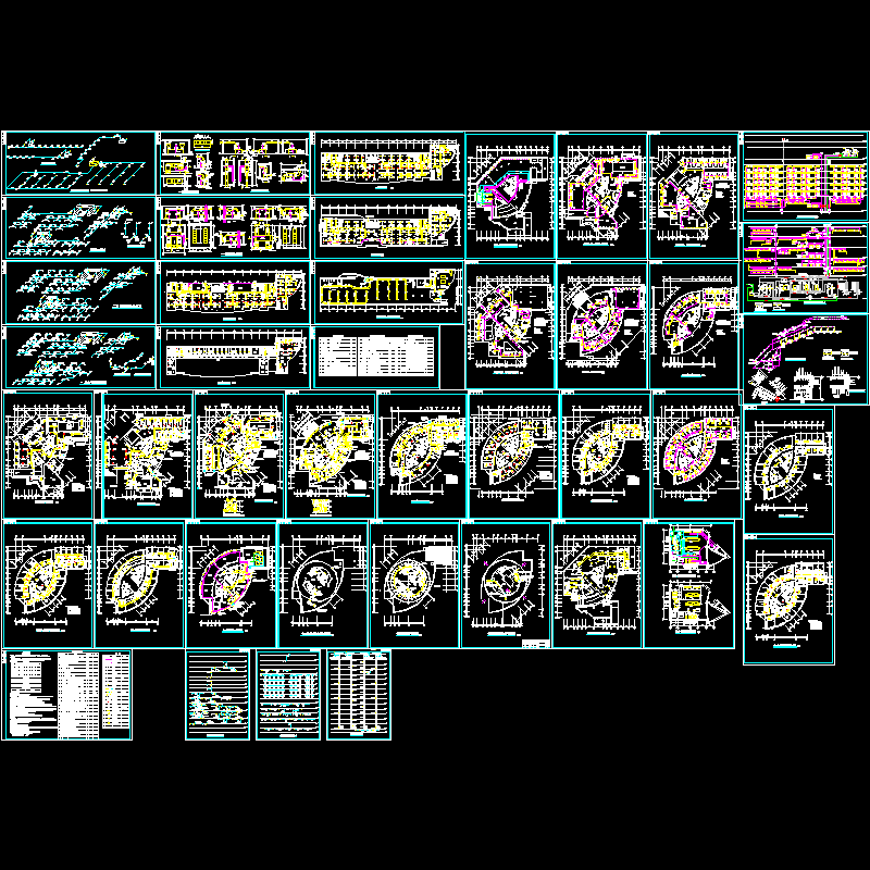 14层星级宾馆暖通CAD施工图纸(压缩式冷水机组)(dwg)
