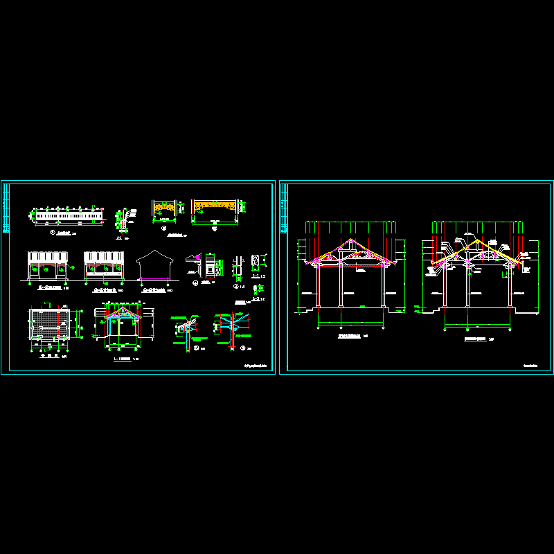 古典园林轩详细CAD图纸(节点大样)(dwg)