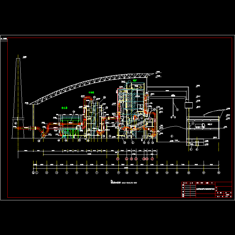 垃圾焚烧设备纵剖图.dwg