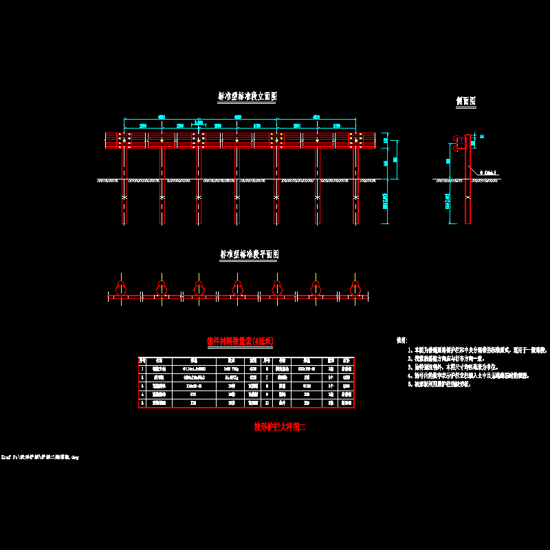 波形护栏大样图二.dwg