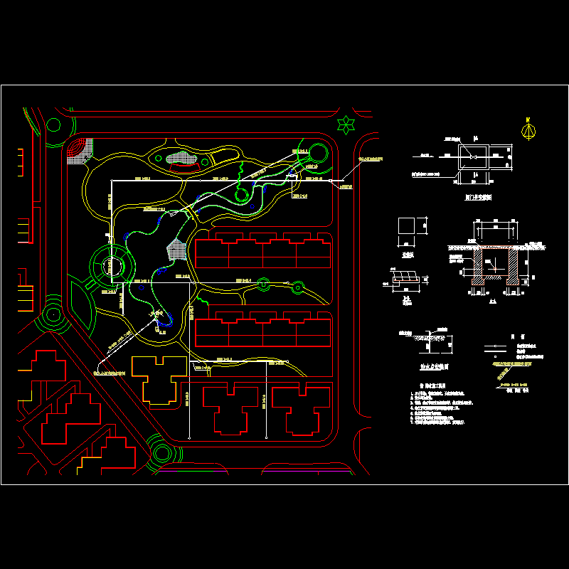 小区绿化设计施工图 - 1