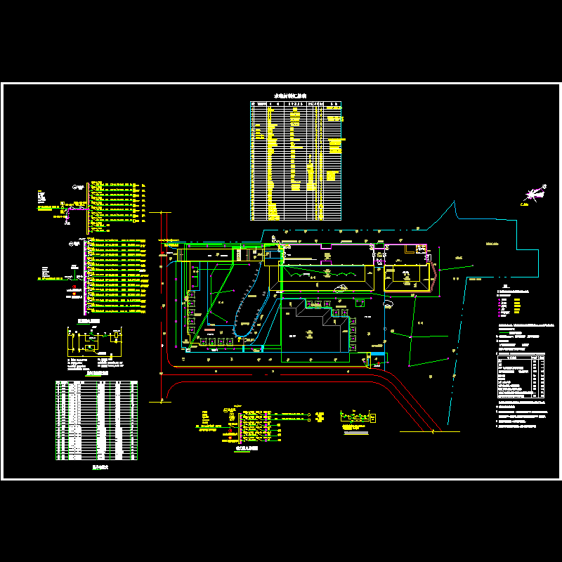 环境景观电气设计dwg格式CAD图纸，含说明(材料表)