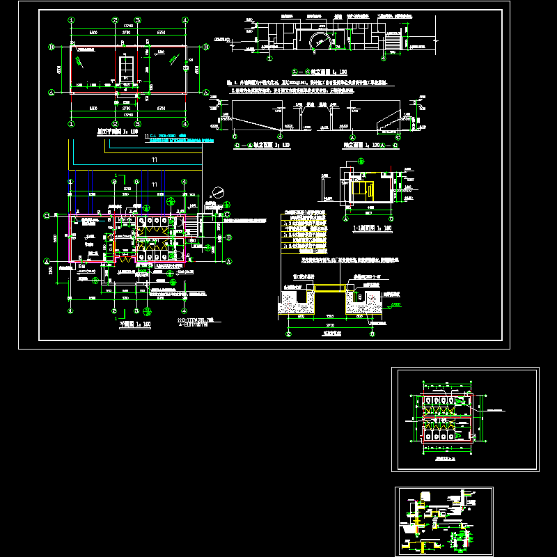 公园公厕施工CAD详大样图(某公园)(dwg)