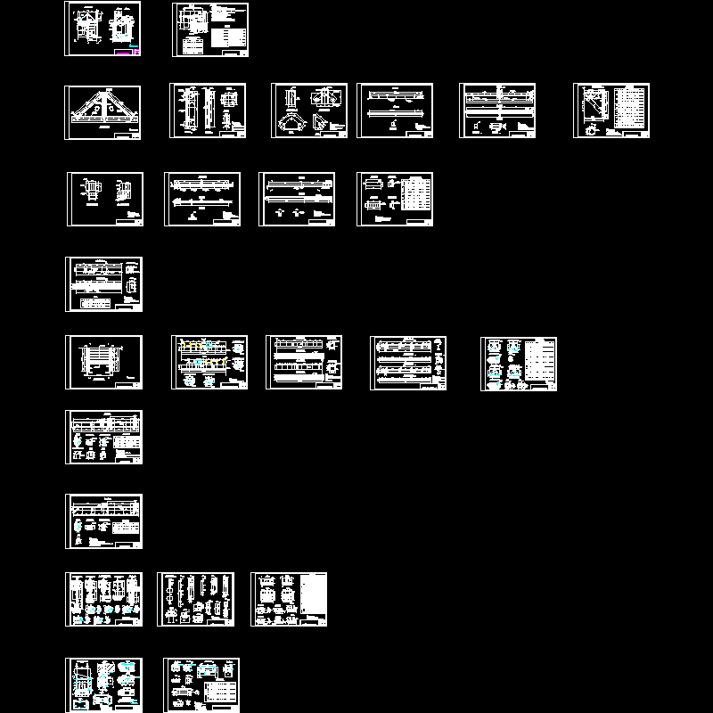 悬浇梁三角挂篮全套CAD施工图纸（25张）.dwg