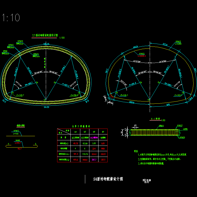 s4型衬砌配筋设计图.dwg