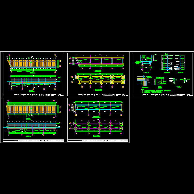 公园内园桥施工CAD详图纸(某公园)(dwg)