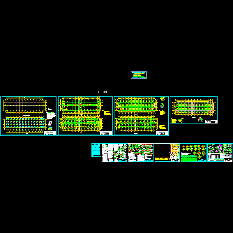 2层桩基础商铺2、3结构CAD施工图纸(dwg)(6度抗震)(二级结构安全)