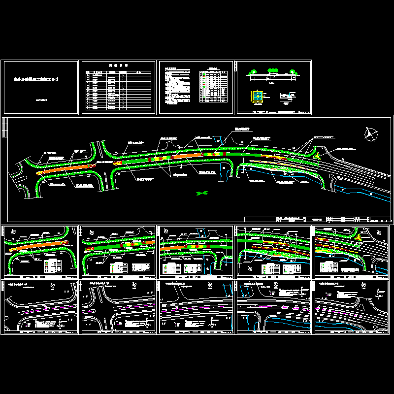 南外环道路景观CAD施工图纸(给水设计)(dwg)