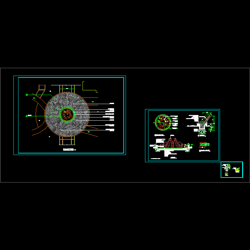 特色水景详细施工dwg格式CAD图纸(节点详图)
