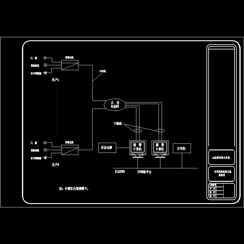 住宅联网报警系统结构图.dwg