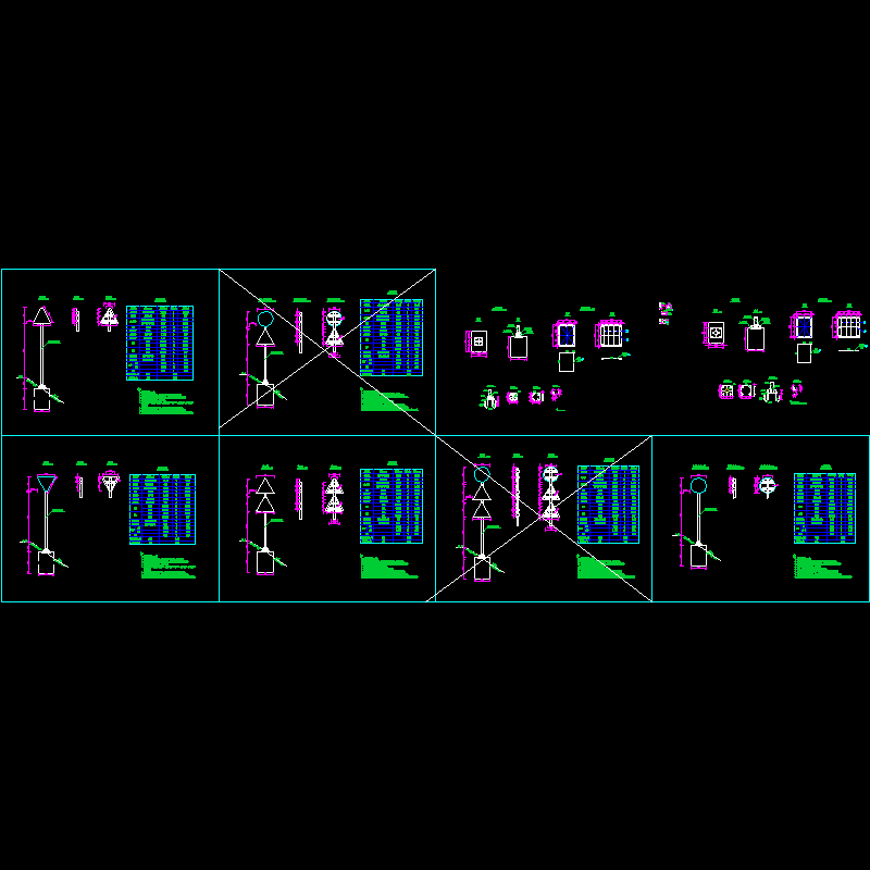 s2-9-5-1单柱式标志结构设计图.dwg