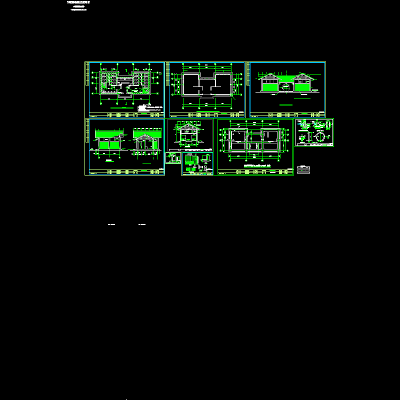 某公园景观厕所建筑结构图.dwg