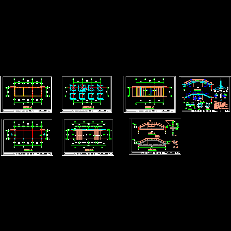 景桥详细施工dwg格式CAD图纸(节点详图)