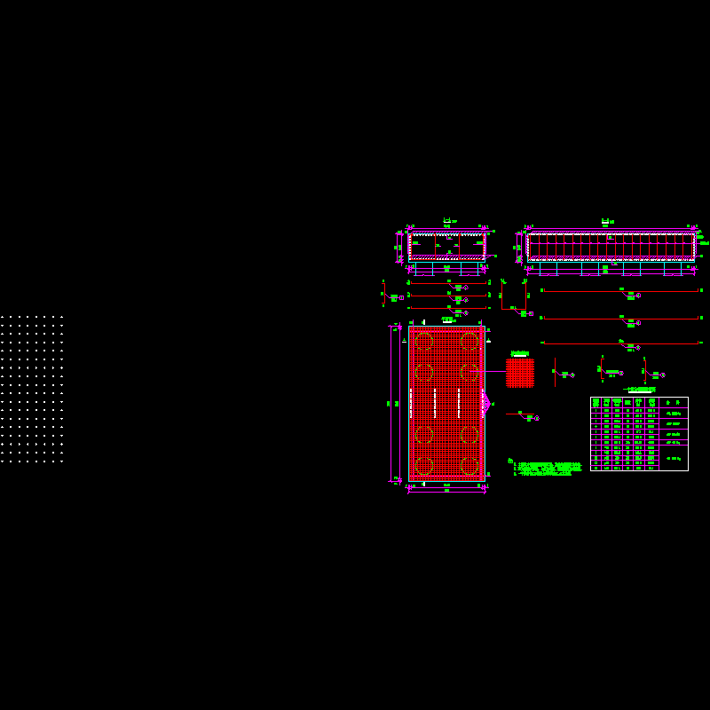 ql-09 6号路桥桥台承台钢筋布置图.dwg