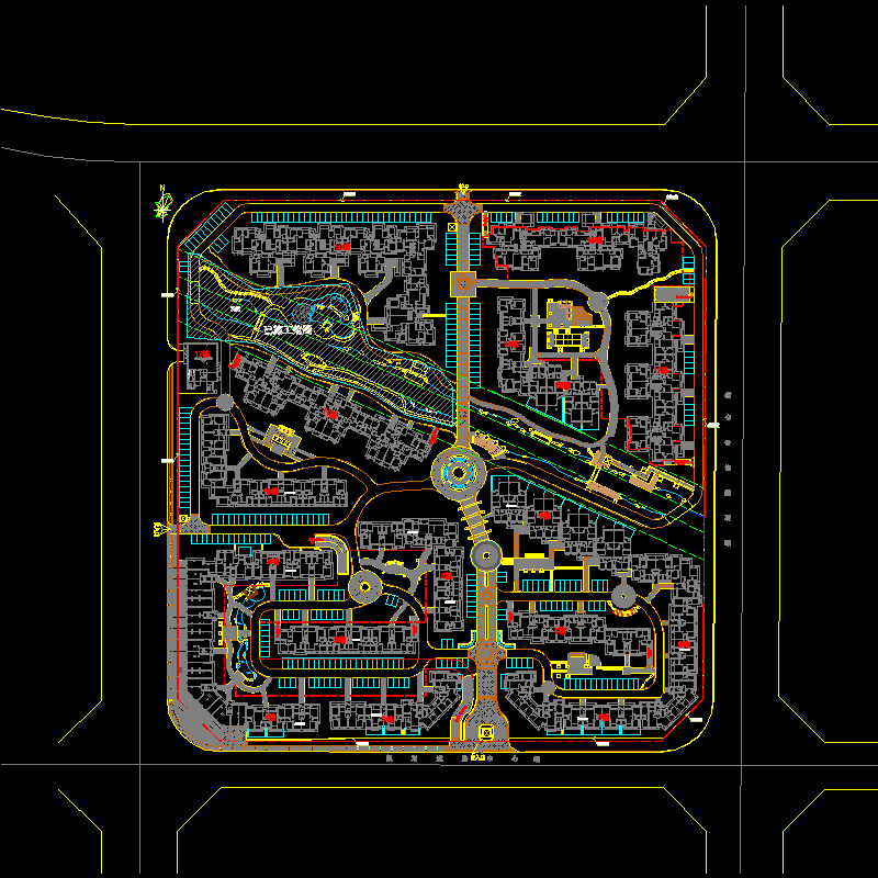 小区景观CAD施工图（总共12页图纸）.dwg