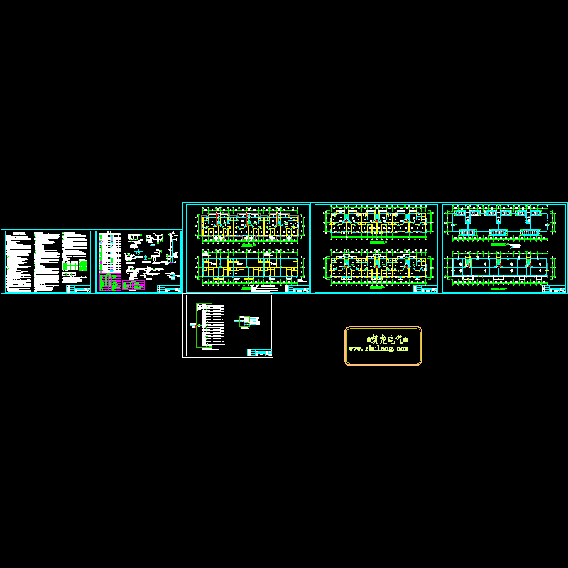 7层住宅楼强电设计CAD施工图纸（总共9张图纸）.dwg