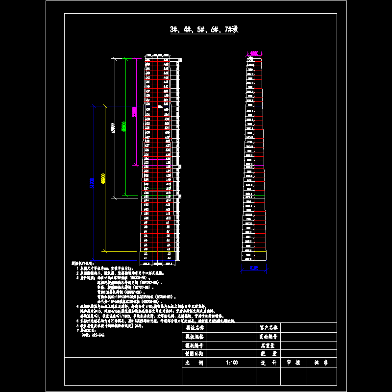 圆端空心墩身配模图.dwg