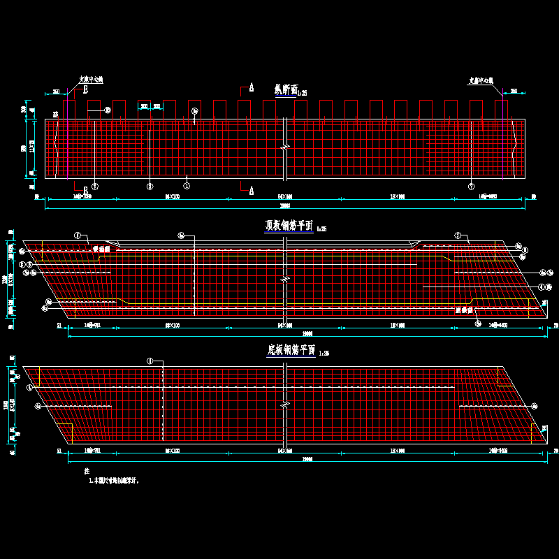 c=0边板钢筋一般构造图1（α＝30）.dwg