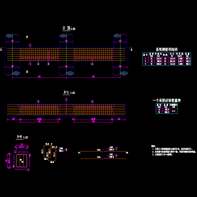 ak0+827.570 aⅡ匝道桥 10桩基系梁钢筋构造图.dwg