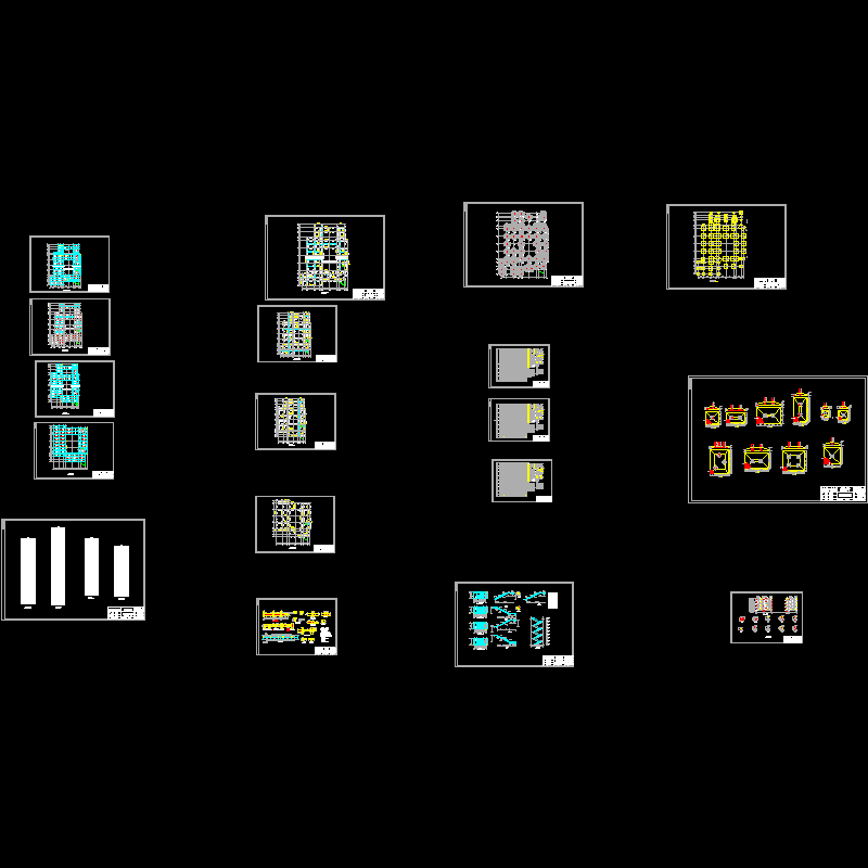 高校图纸书馆结构设计(CAD施工图纸).dwg